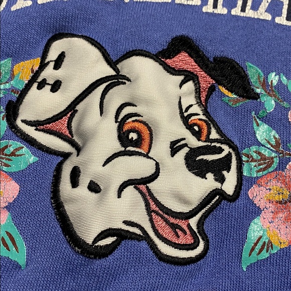 Disney Blue 101 Dalmatians Puppy Love Sweatshirt vintage - Picture 7 of 17